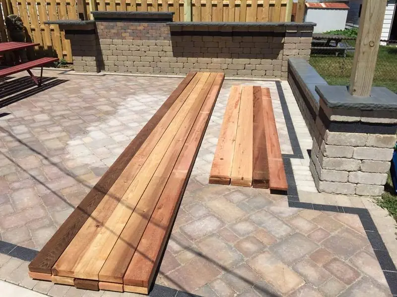 Cedar decking ready to install, by G&A Construction