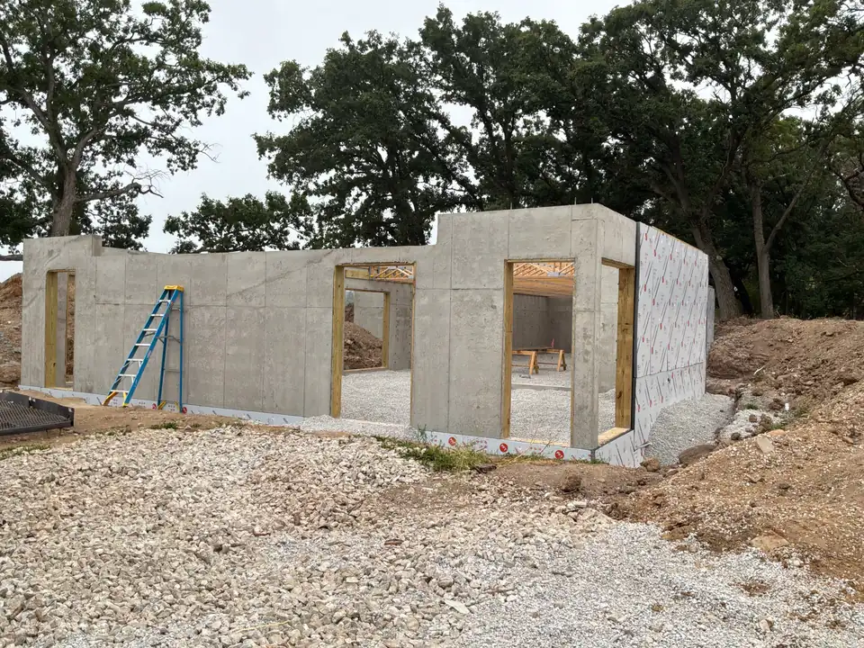 New poured foundation ready for framing in Southeast Wisconsin