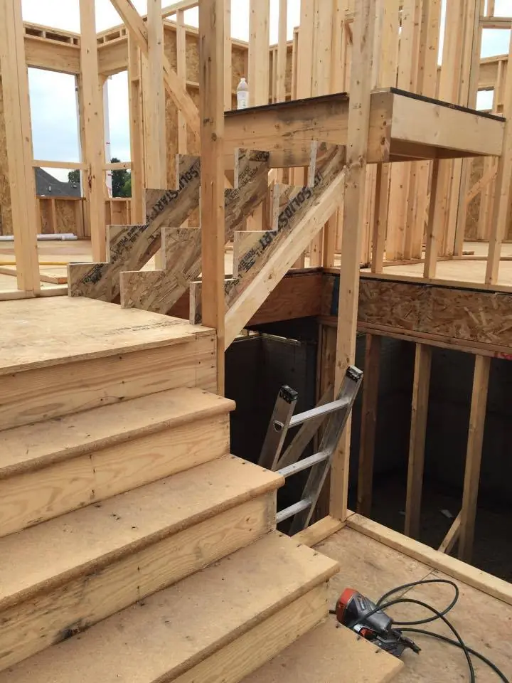 Open stair framing