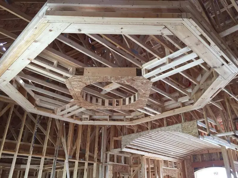 Octagonal tray ceiling framing