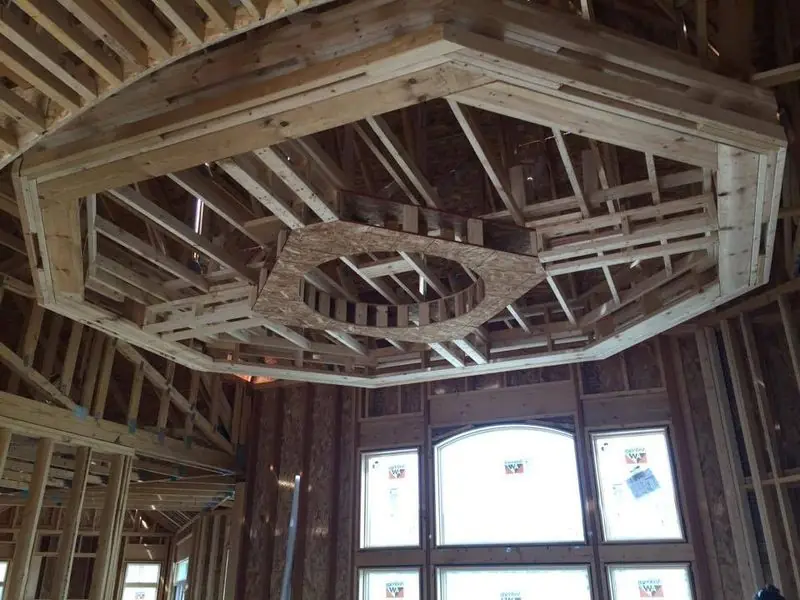 Tray ceiling over a dining area, by G&A Construction